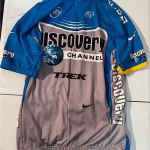 Nike Blue and Gray Cycling Jersey